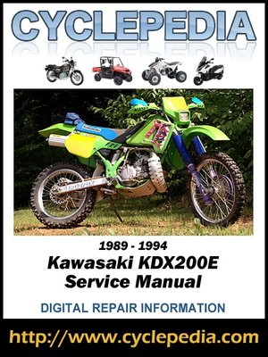 cover image of Kawasaki KDX200E 1989-1994 Service Manual